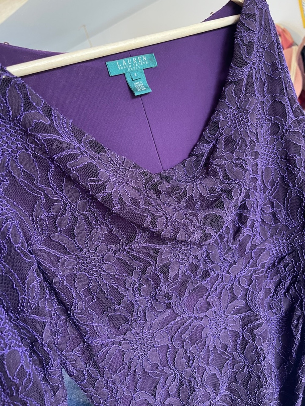 Lauren Ralph Lauren Long Sleeve Lace Cocktail dress 8 - Picture 6 of 7
